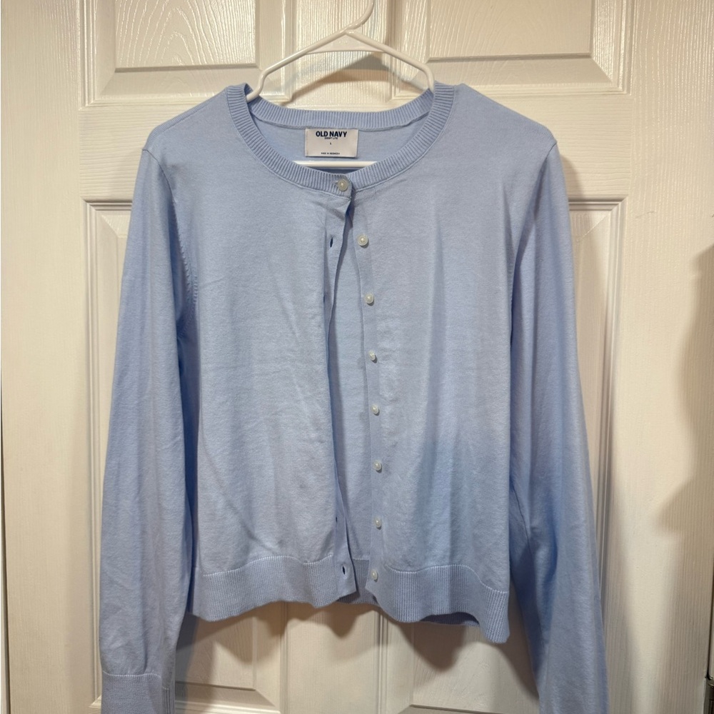 Old Navy Women's Light Blue Cardigan - Picture 3 of 3